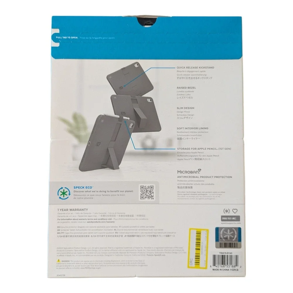 Aa1-N Speck Standyshell Case for Apple iPad (10.9 Inch 2022)‎ - Black